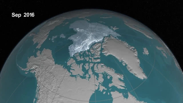 นาซ่า เผยคลิป น้ำแข็งขั้วโลกเหนือเหลือน้อยเต็มทน