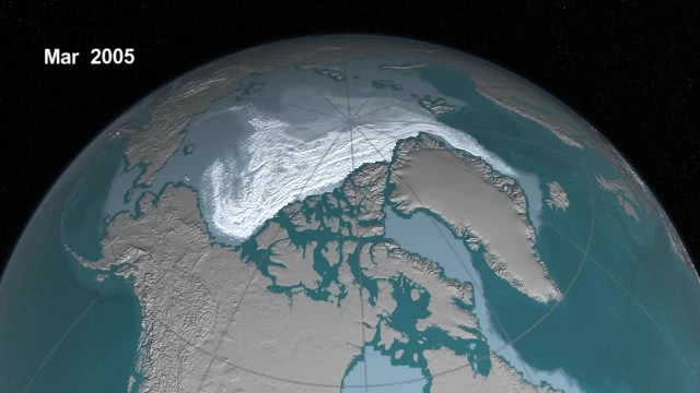 นาซ่า เผยคลิป น้ำแข็งขั้วโลกเหนือเหลือน้อยเต็มทน