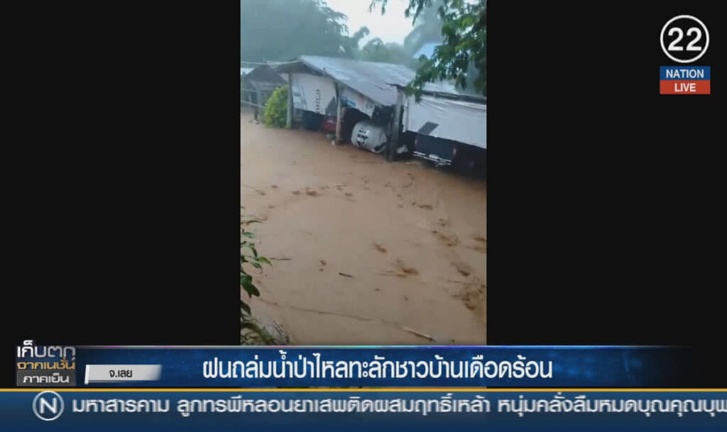 (คลิปข่าว) เลยฝนถล่มน้ำป่าไหลทะลัก ชาวบ้านเดือดร้อน (คลิปข่าว) เลยฝนถล่มน้ำป่าไหลทะลัก ชาวบ้านเดือดร้อน