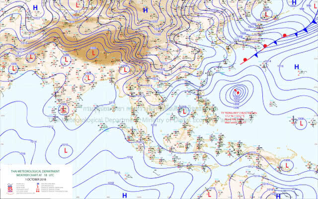 3-7 ต.ค. ไทยตอนบนฝนลด อุณหภูมิลด 2-3 องศา
