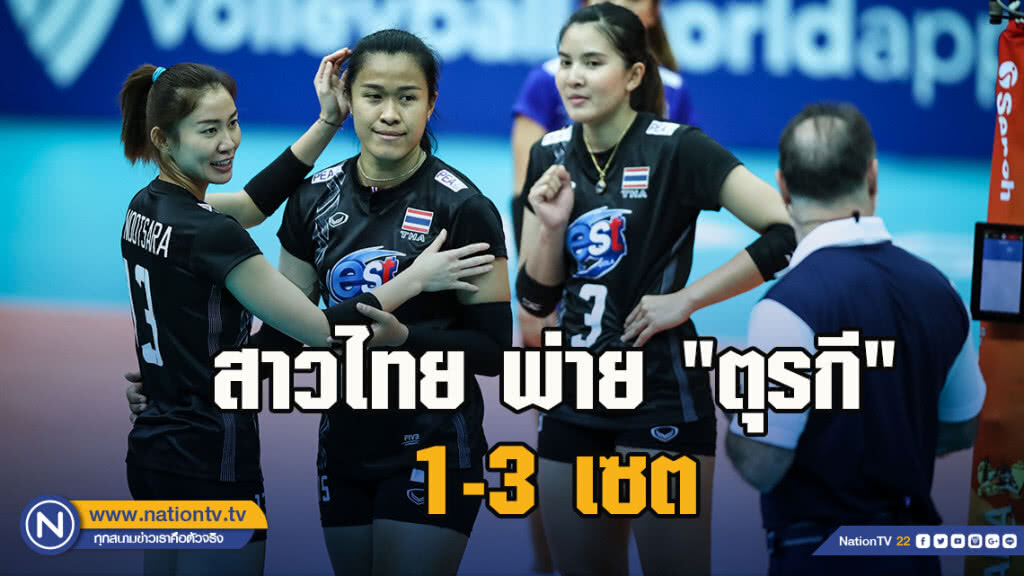 "ไทย"พ่าย"ตุรกี"1-3เซตจบที่13ตบชิงแชมป์โลก "ไทย"พ่าย"ตุรกี"1-3เซตจบที่13ตบชิงแชมป์โลก