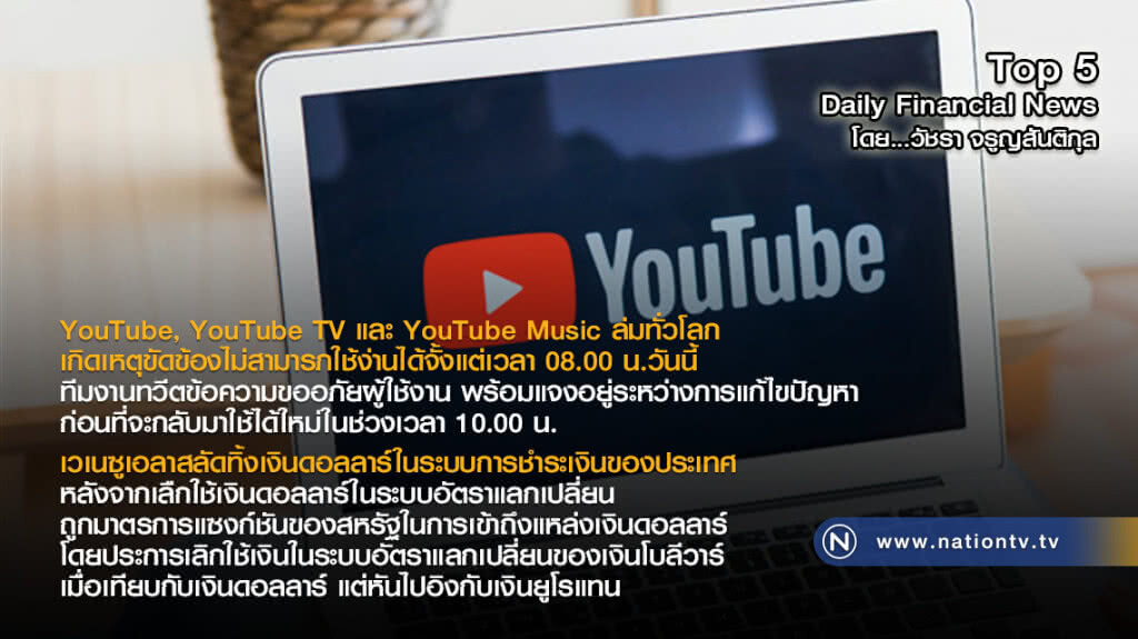 YouTube, YouTube TV และ YouTube Music ล่มทั่วโลก