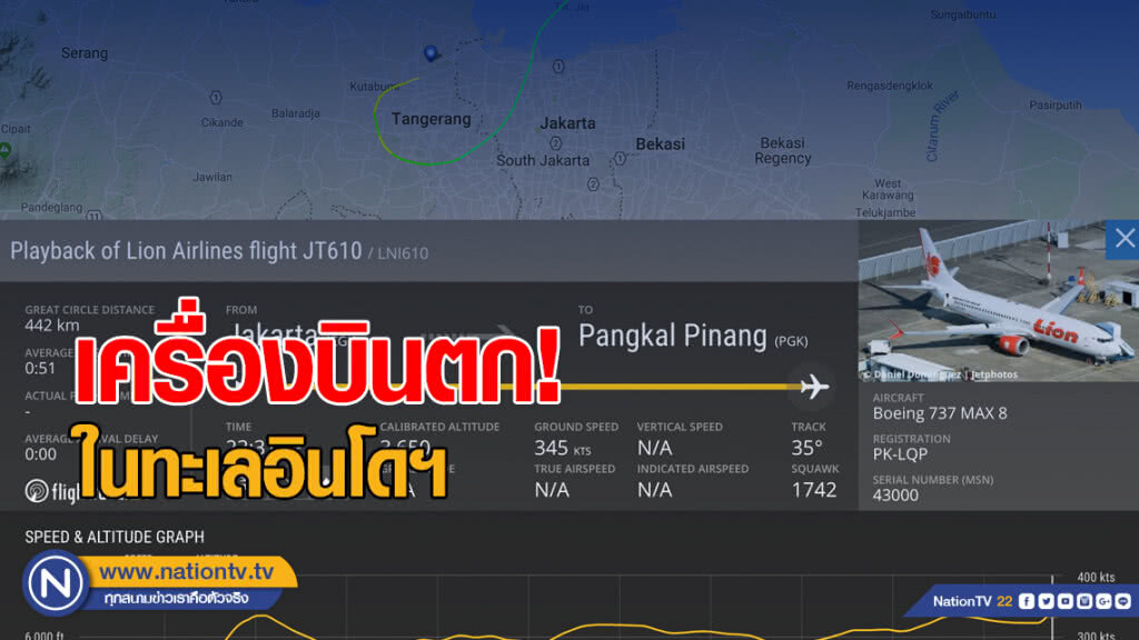 เครื่องบินตก! ในทะเลอินโดฯ เครื่องบินตก! ในทะเลอินโดฯ