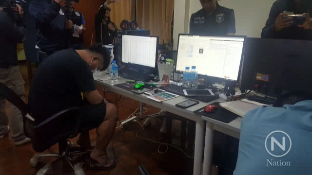 รวบแก๊งมังกรแดงเปิดรับพนันออนไลน์เงินหมุนเวียน 10 ล./วัน