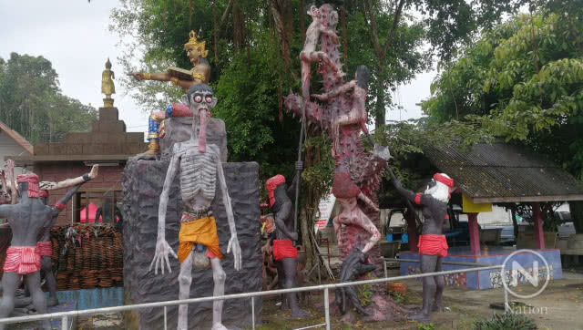 สร้างนรกจำลองกลางวัดเตือนสติคนอย่าผิดศีล 5