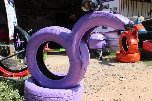 ยางรถยนต์ประดิษฐ์สร้างรายได้เสริมในครัวเรือน