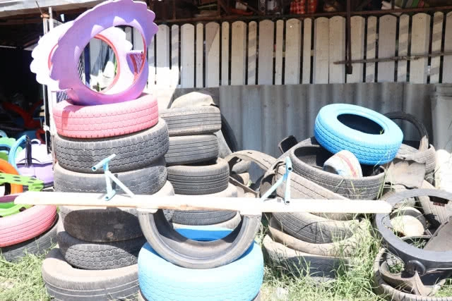 ยางรถยนต์ประดิษฐ์สร้างรายได้เสริมในครัวเรือน
