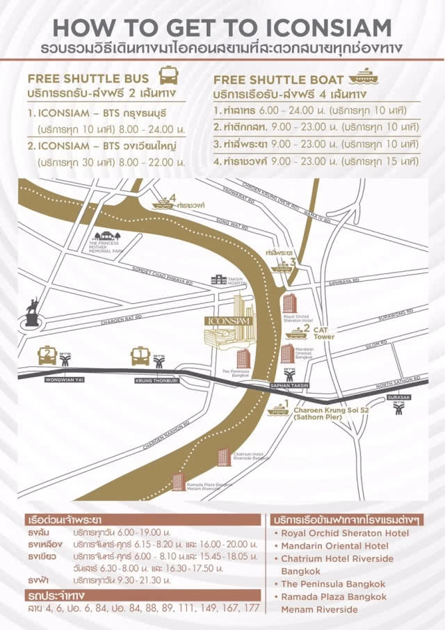 แนะนำเส้นทางไป 'ไอคอนสยาม' อภิมหาโครงการ 5 หมื่นล้าน