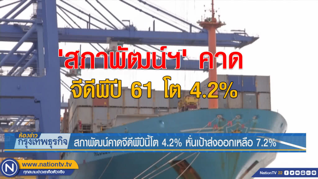 ‘สภาพัฒน์ฯ’ คาดเศรษฐกิจปีนี้โต 4.2%