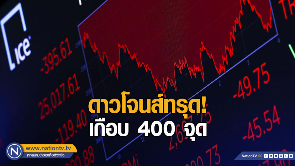 หุ้นแอปเปิ้ลดิ่ง ฉุดดาวโจนส์ทรุดเกือบ 400 จุด