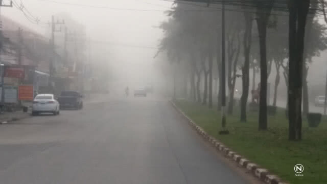 เชียงรายหมอกหนา! ทัศนวิสัยลดลง
