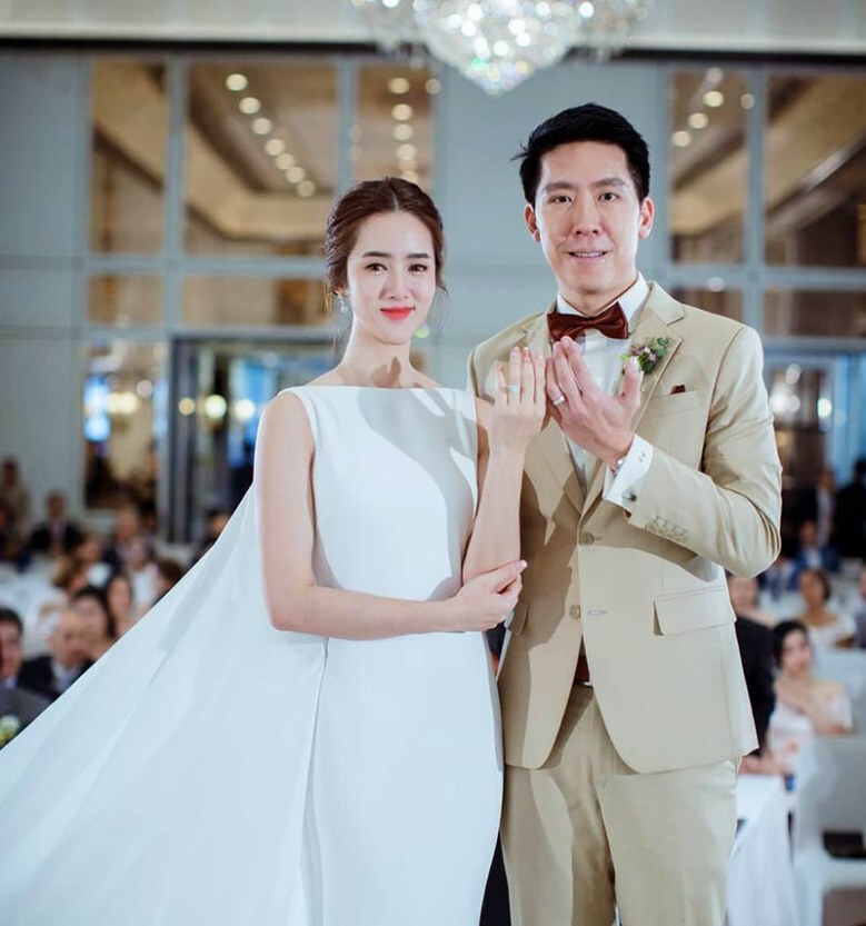 'ภัทร' ควง 'จุ้มจิ้ม' เข้าพิธีแต่งงานชื่นมื่น