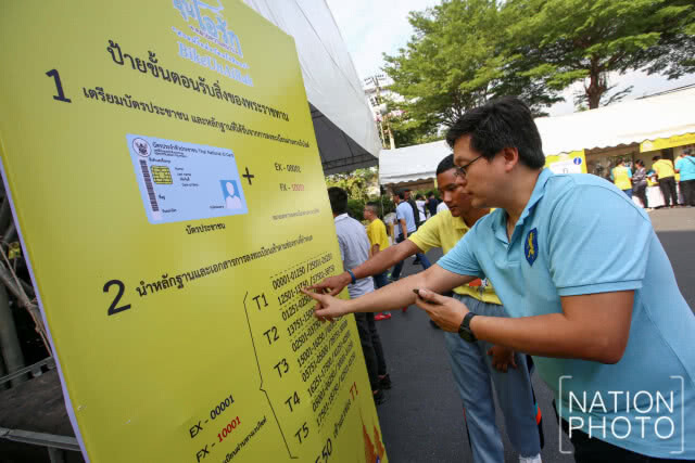 ประชาชนเนืองแน่นร่วมพิธีรับมอบสิ่งของพระราชทานวันแรกในกิจกรรม"BikeUnAiRak"