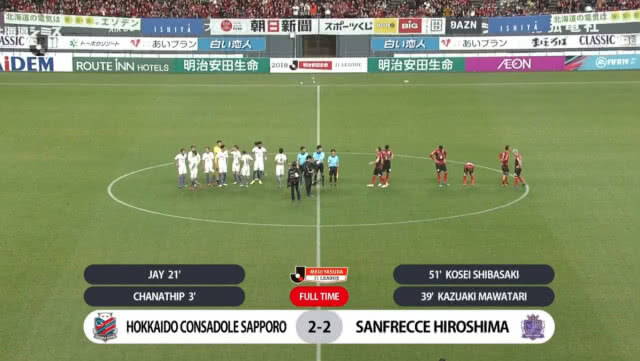 ซานเฟรซเซ่ฯ ทำได้ ไล่เจ๊าซัปโปโร 2-2 คว้าตั๋วเอซีแอล
