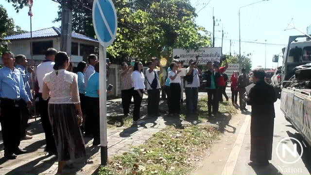 พิธีส่งอนุสาวรีย์ "จ่าแซม" มุ่งหน้าสู่ถ้ำหลวง-ขุนน้ำนางนอน