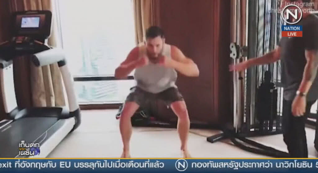 (คลิปข่าว) เทพเจ้าสายฟ้า ออกกำลังกายที่โรงแรมในไทย