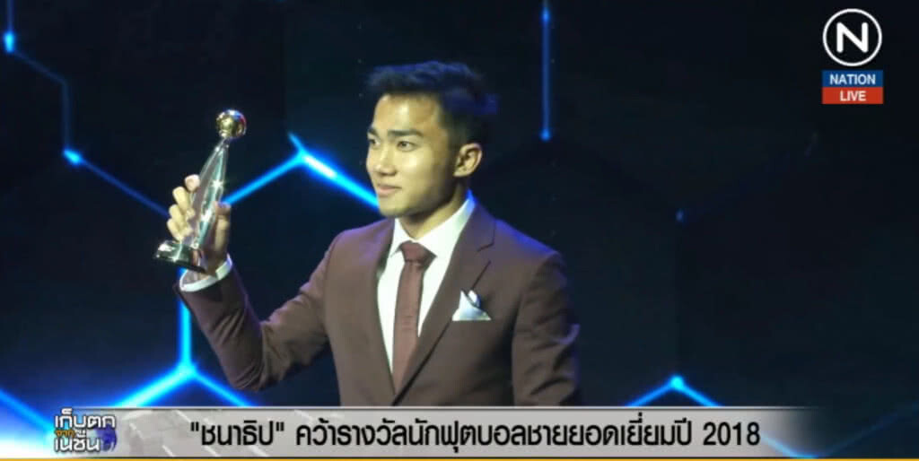 (คลิปข่าว) "ชนาธิป" คว้ารางวัลนักฟุตบอลยอดเยี่ยม 2018 (คลิปข่าว) "ชนาธิป" คว้ารางวัลนักฟุตบอลยอดเยี่ยม 2018