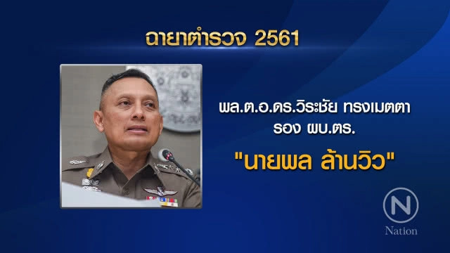 เปิด "ฉายาตำรวจ ปี 61" "จักรทิพย์" ได้ "ลูกผู้ชายที่ชื่อ แป๊ะ" ส่วน "ศรีวราห์" คว้า "นายพล License"