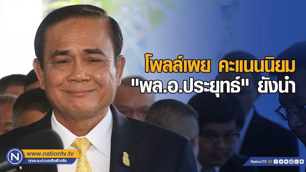 โพลล์เผย คะแนนนิยม "พล.อ.ประยุทธ์" ยังนำ