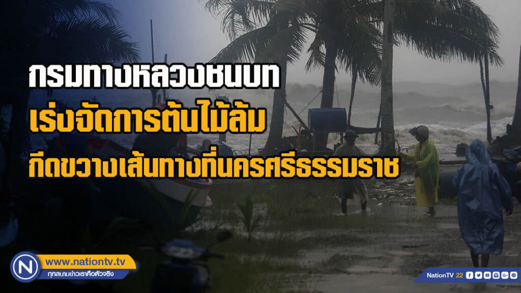 กรมทางหลวงชนบท เร่งจัดการต้นไม้ล้ม กีดขวางเส้นทางที่นครศรีธรรมราช กรมทางหลวงชนบท เร่งจัดการต้นไม้ล้ม กีดขวางเส้นทางที่นครศรีธรรมราช