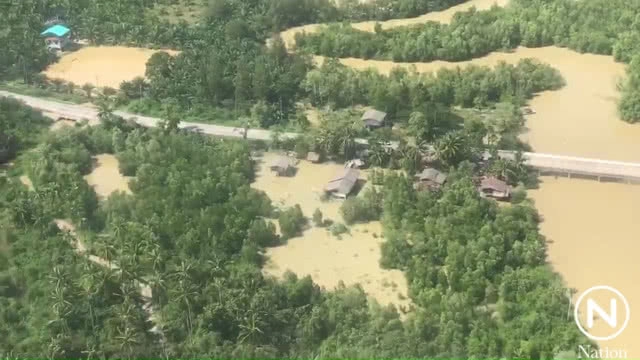 (คลิป) ภาพมุมสูง "สงขลา-แหลมตะลุมพุก" ร่องรอยความเสียหายหลัง "ปาบึก" ถล่ม