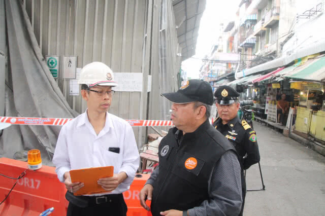 ทีมวิศวกรลงพื้นที่ตรวจสอบอาคารถล่มรามคำแหง51