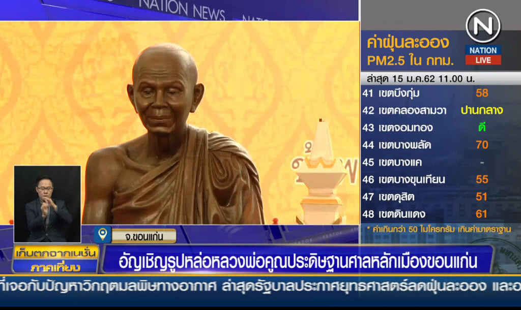 อัญเชิญรูปหล่อหลวงพ่อคูณ ประดิษฐานศาลหลักเมืองขอนแก่น