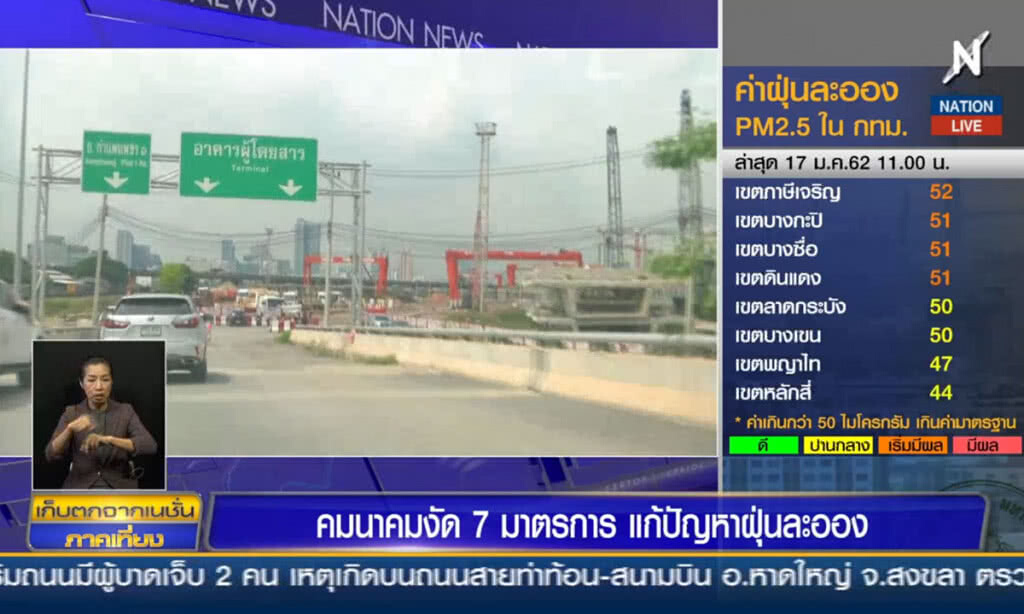 คมนาคมงัด 7 มาตรการ แก้ปัญหาฝุ่นละออง คมนาคมงัด 7 มาตรการ แก้ปัญหาฝุ่นละออง
