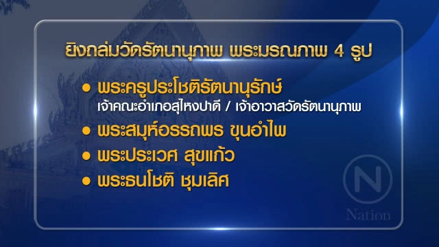 แม่ทัพภาค 4 สั่งประสานพระชายแดนใต้งดบิณฑบาต หลังเหตุบุกวัดยิงพระมรณภาพ 4 รูป