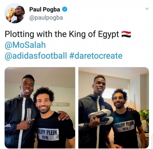 "ป็อกบา"แชะภาพคู่"ซาลาห์"