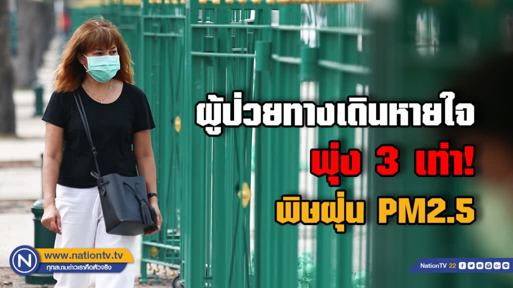"พิษฝุ่น" ทำผู้ป่วยทางเดินหายใจ พุ่ง 3 เท่า