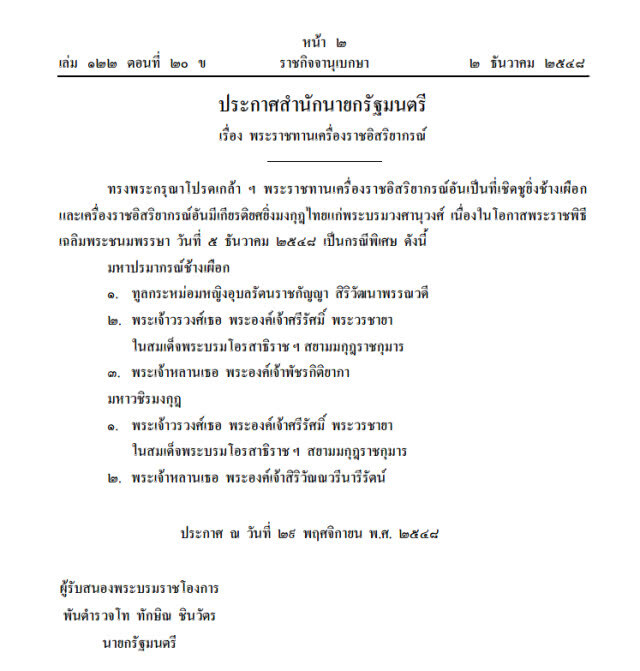 เปิดราชกิจจาฯ ปี 15 "เจ้าฟ้าอุบลรัตนราชกัญญา" ลาออกจากฐานันดรศักดิ์