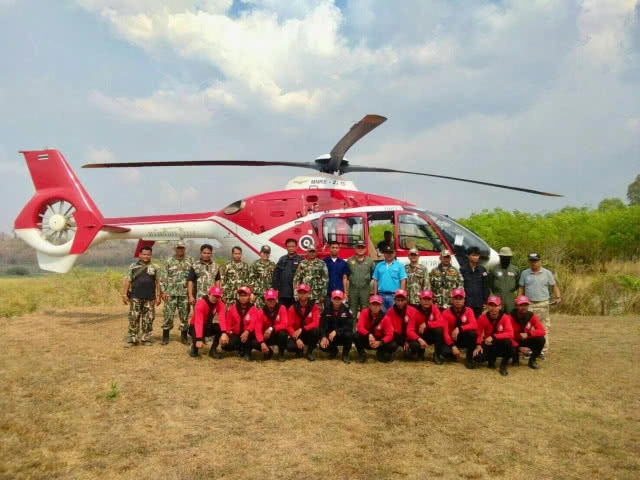 บินสำรวจสภาพพื้นที่ป่า เขตรักษาพันธุ์สัตว์ป่าห้วยศาลา 237,500 ไร่ จ.ศรีษะเกษ