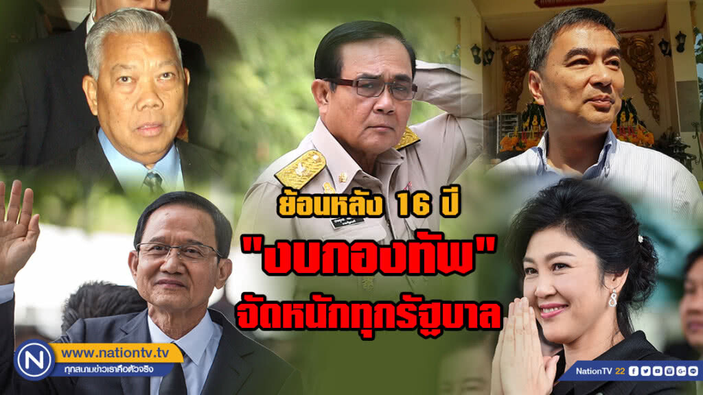 ย้อนหลัง 16 ปี "งบกองทัพ" จัดหนักทุกรัฐบาล