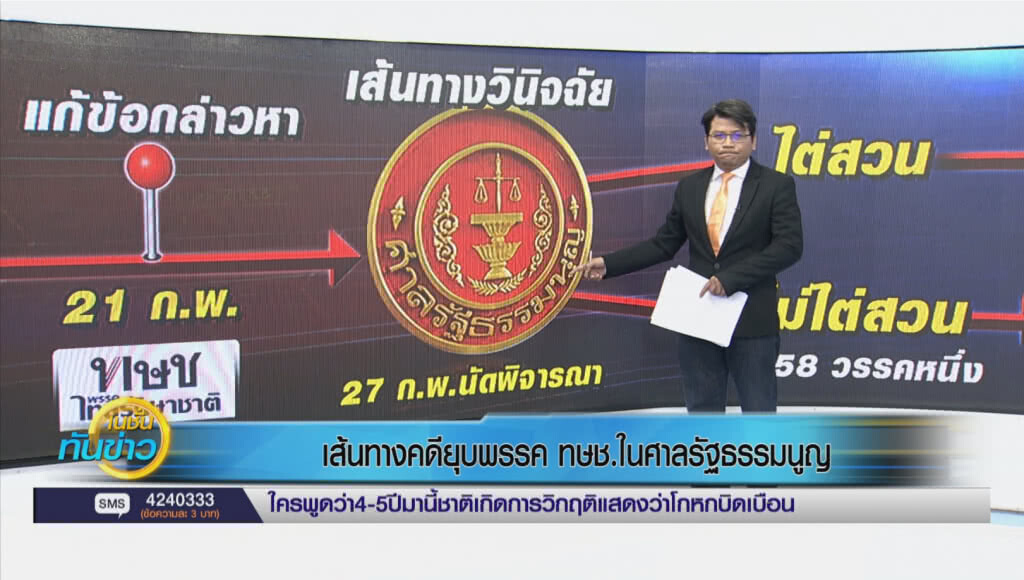 เส้นทางยุบพรรค ทษช. ในศาลรัฐธรรมนูญ