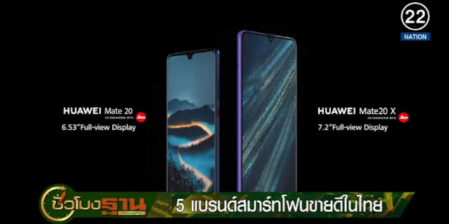 (คลิปข่าว) เปิดตลาด 5 แบรนด์สมาร์ทโฟนขายดีในไทย