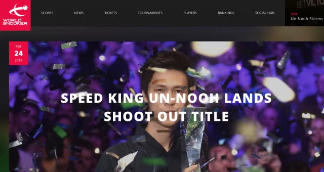 เวิลด์สนุ๊กเกอร์ ยก "เอฟ นครนายก" เป็นราชาแห่งความเร็ว