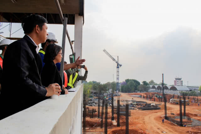 กรมท่าอากาศยานติดตามการก่อสร้างอาคารที่พักผู้โดยสารหลังใหม่สนามบินขอนแก่น