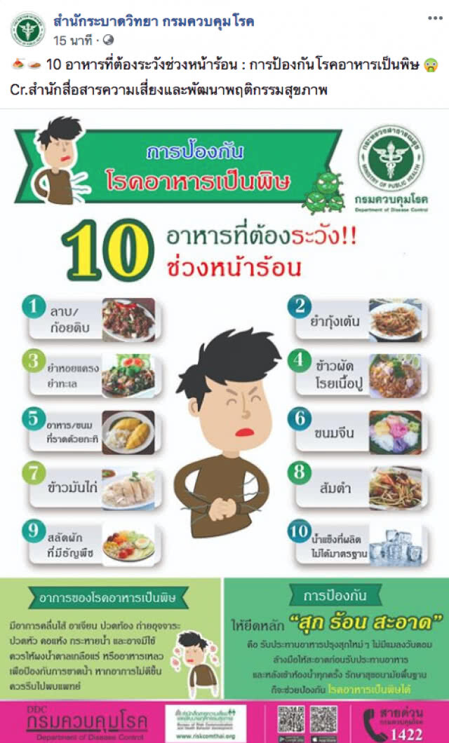กรมควบคุมโรค แนะช่วงหน้าร้อน "กินน้ำแข็งผลิตไม่ได้มาตรฐาน" เสี่ยงอาหารเป็นพิษ!