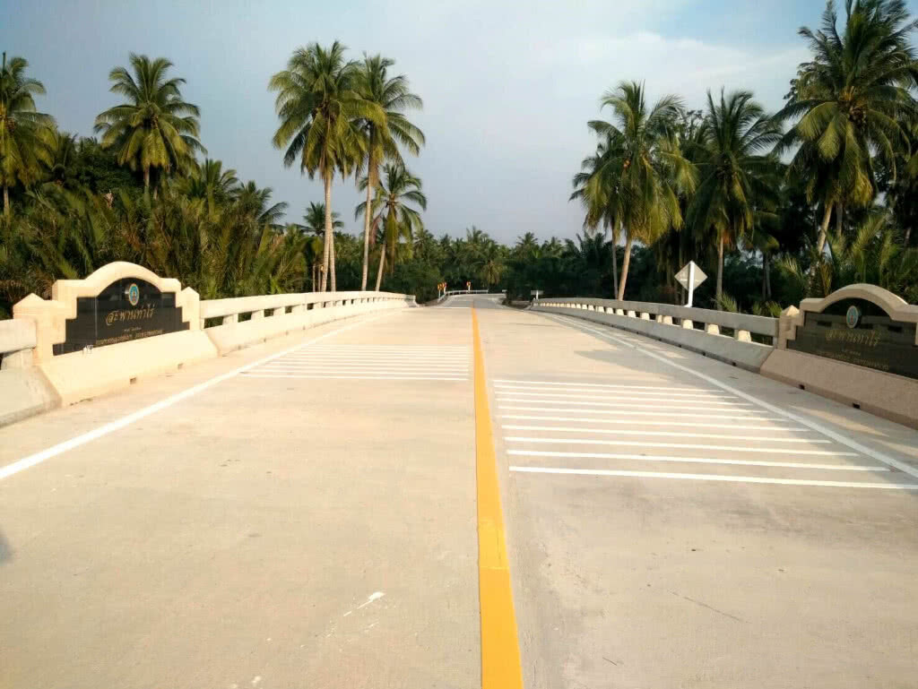 กรมทางหลวงชนบท สร้างสะพานข้ามคลองปากนคร เชื่อม 2 ตำบล แล้วเสร็จ