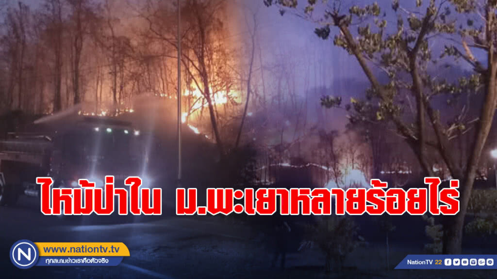 ไหม้ป่าในม.พะเยาหลายร้อยไร่ ค่าPM2.5กระทบสุขภาพ