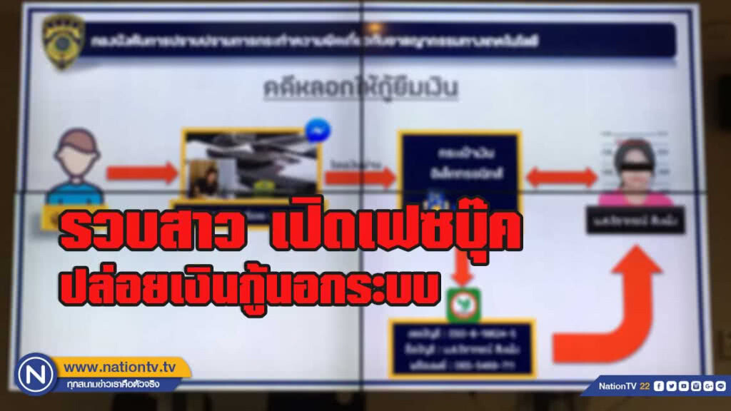 รวบสาว 18 เปิดเฟซบุ๊ค ปล่อยเงินกู้นอกระบบ