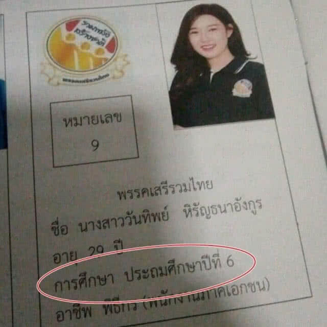 โอละพ่อ!!! เผยเอกสารยื่นสมัครส.ส. "วันทิพย์ หิรัญธนาอังกูร" กรอกเองจบ ป.6