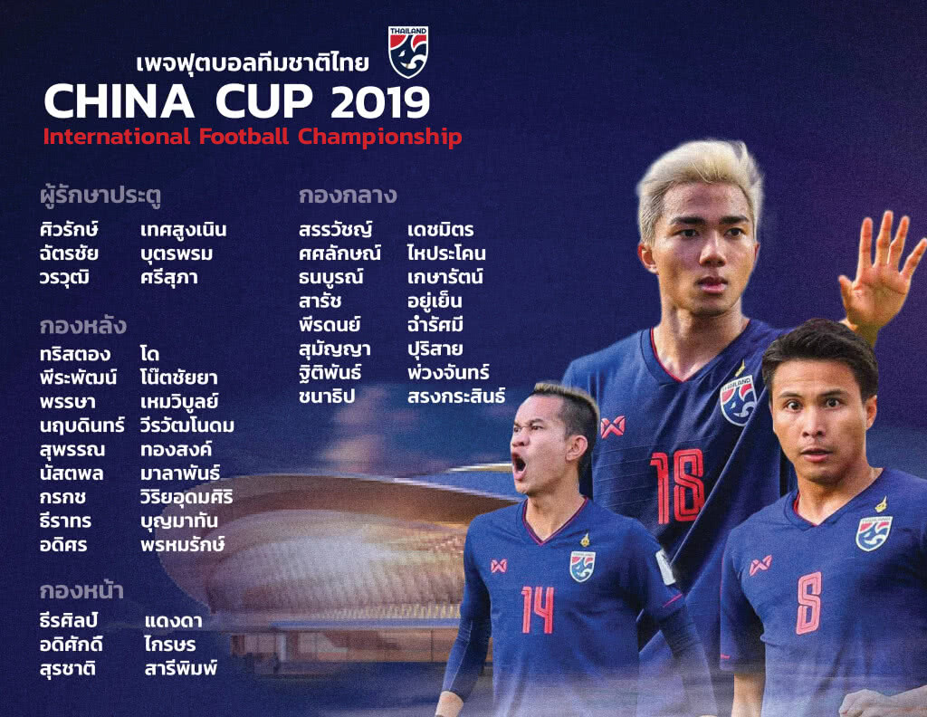 ชนาธิป-ธีรศิลป์ นำทัพ! "ช้างศึก" แบโผ 23 แข้ง ลุยศึกสี่เส้า ไชน่า คัพ