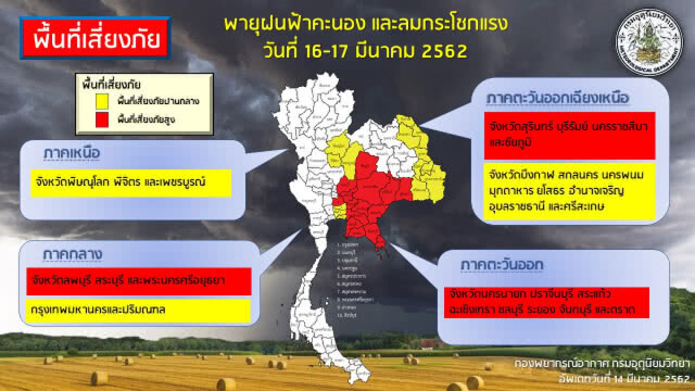 เปิดพื้นที่เสี่ยง 50 จว.เฝ้าระวังพายุฤดูร้อน