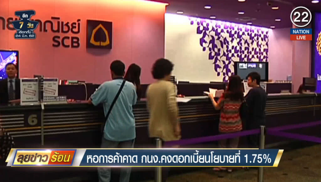 (คลิปข่าว) หอการค้าคาด กนง.คงดอกเบี้ยนโยบายที่ 1.75% (คลิปข่าว) หอการค้าคาด กนง.คงดอกเบี้ยนโยบายที่ 1.75%