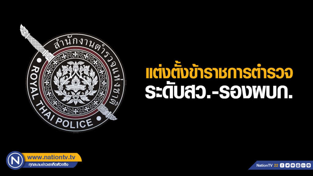 คำสั่งแต่งตั้งข้าราชการตำรวจระดับสว.-รองผบก.