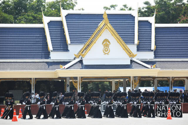 (ประมวลภาพชุด) ขบวนพยุหยาตราสถลมารค การฝึกซ้อมริ้มขบวนที่ 3 แบบรวมการครั้งแรก