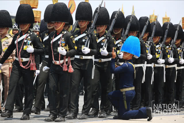 (ประมวลภาพชุด) ขบวนพยุหยาตราสถลมารค การฝึกซ้อมริ้มขบวนที่ 3 แบบรวมการครั้งแรก