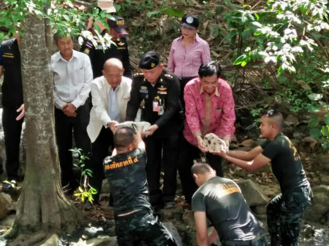 "บล็อกเกเบี้ยน" สกัดน้ำเสียลงทะเลอ่าวนาง